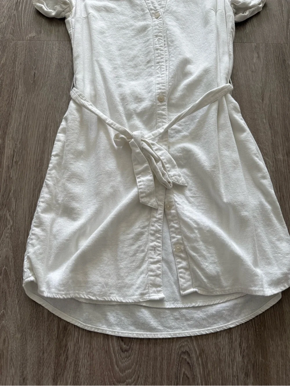 Abercrombie & Fitch Linen Blend Button Down Mini Dress
